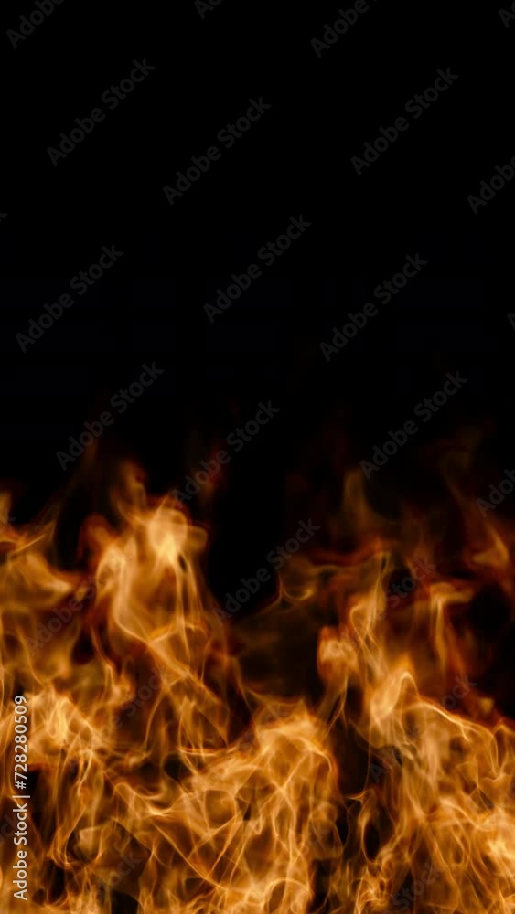 Realistic Flame Simulation - 3D Seamless Loop Vertical Motion Graphics Realistic Flame Simulation - 3D Seamless Loop Vertical Motion Graphics
