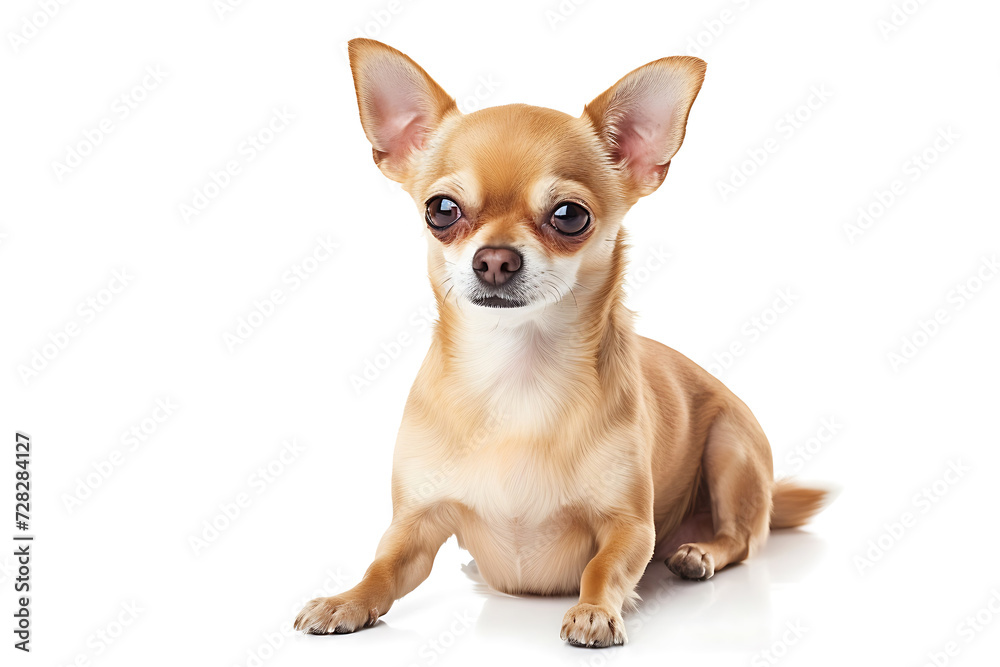 chihuahua breed dog isolated on white background