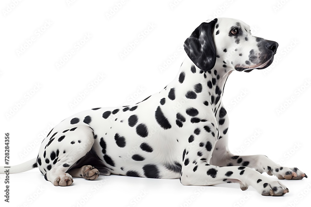 Dalmatian breed dog isolated on white background Dalmatian breed dog isolated on white background