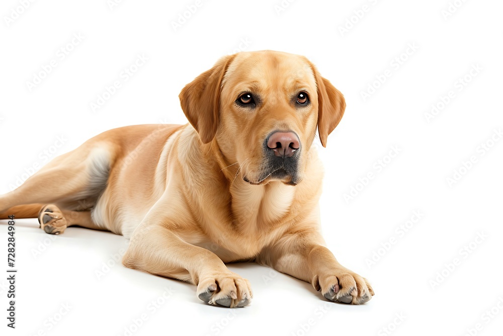 labrador retriever breed dog isolated on white background