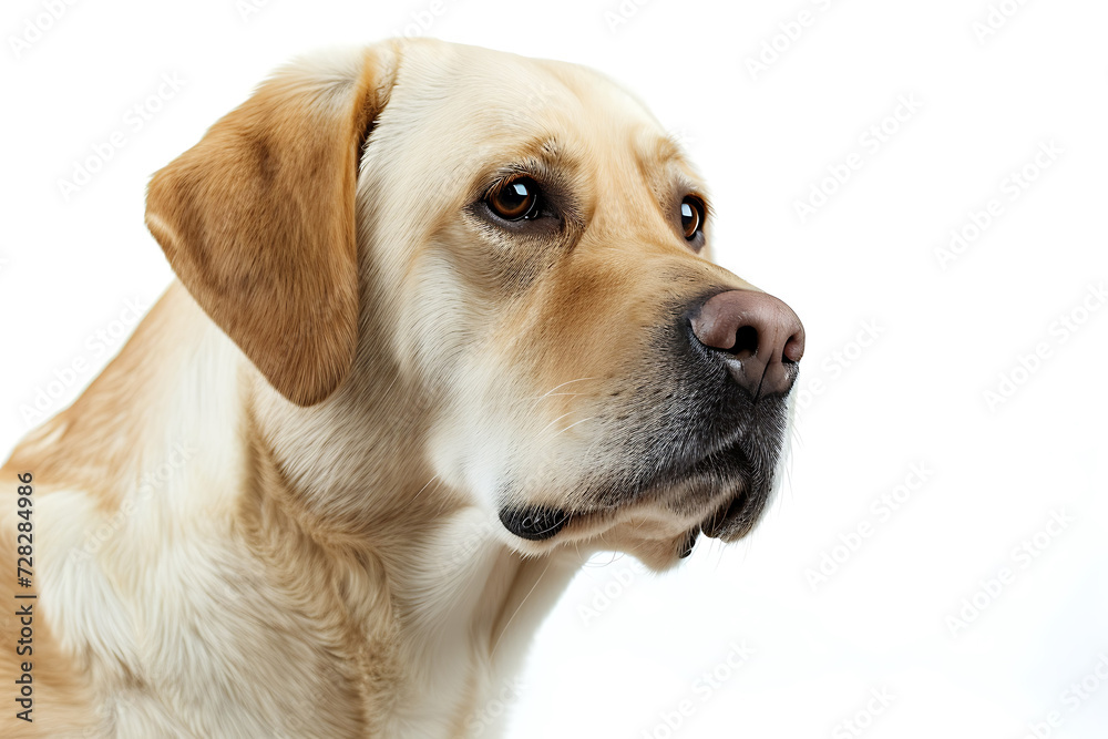 labrador retriever breed dog isolated on white background