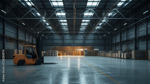 forklift in a warehouse