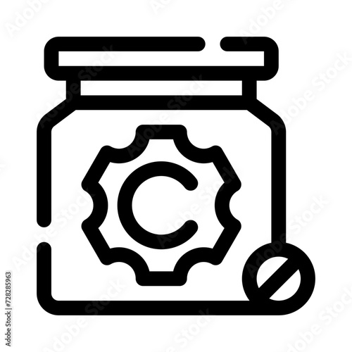 Vitamin c line icon