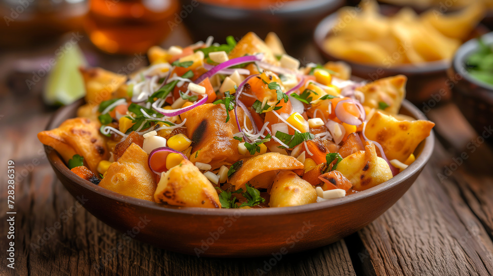 samosa chaat indian street food samosa chaat indian street food