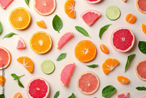 Citrus Fruit Assortment on White Background - Perfect for Healthy Eating and Nutrition Guides