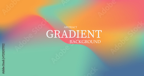 Gradient abstract background green orange pink color, technology digital futuristic internet network connection, ai big data science tech, future illustration vector