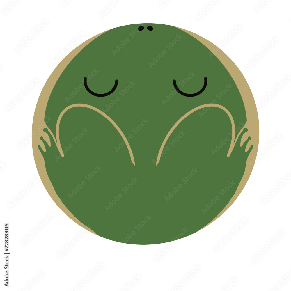 cute round shape green frog cute round shape green frog