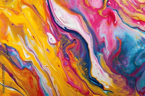 Fluid Art. Abstract Color.