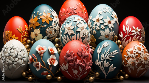 Floral Bouquet Easter Egg Designs