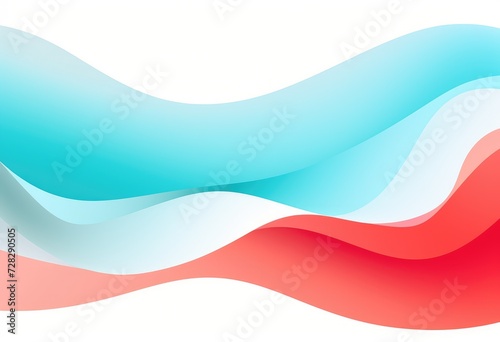 Abstract background with blue and red wavy lines. Vector illustration.