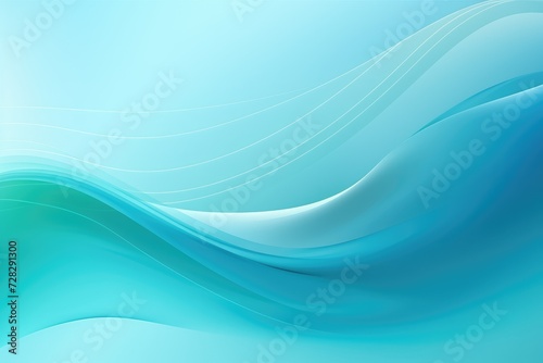 abstract background with smooth lines in turquoise and blue colors