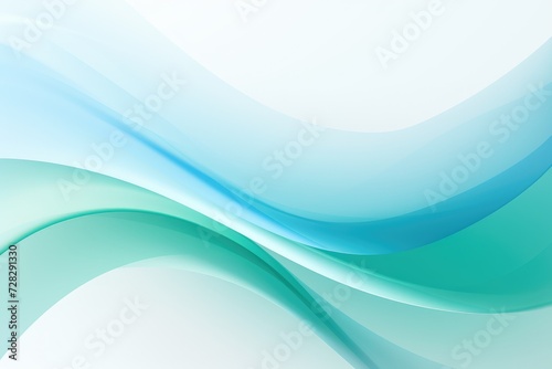 abstract background with smooth lines in turquoise and white colors