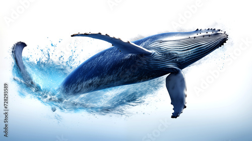 Humpback whale jumps out of the water. Beautiful jump, Humpback whale breaching photo