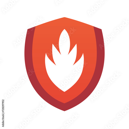 Firewall antivirus software development filled orange logo. Security business value. Shield simple icon. Design element. Created with artificial intelligence. Ai art for corporate branding, website