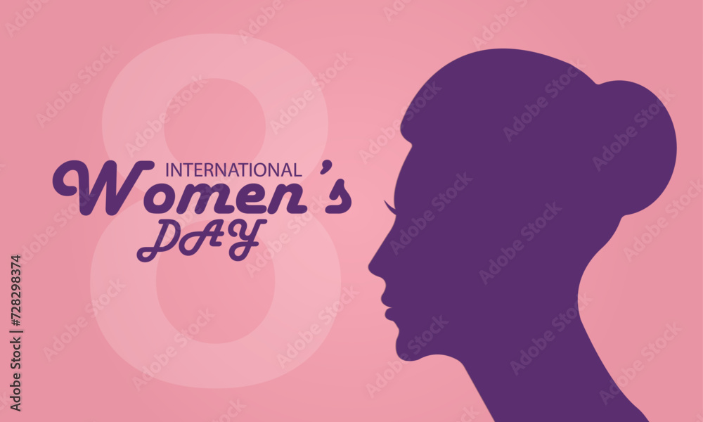  International Women's Day Vector Template Design Illustration. Suitable for greeting card, poster and banner