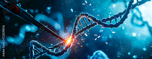 CRISPR molecular scissors for gene editing	 photo