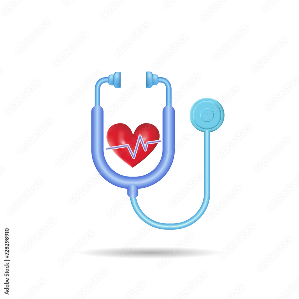 A stethoscope and a heart. Diagnostic center, medical examination.
A vector image.
A stethoscope and a heart. Diagnostic center, medical examination.
A vector image.