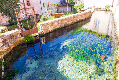 Rasiglia in the province of Perugia, municipality of Foligno. The town crossed by the Menotre river. photo