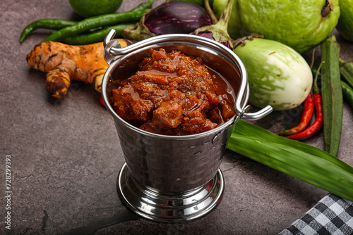 Indian cuisine - spicy chicken vindaloo