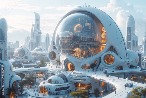 Futuristic Cityscape A Glimpse into the Future of Urban Living Generative AI © Bipul