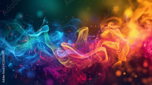 Beautiful colorful smoke like lines wallpaper