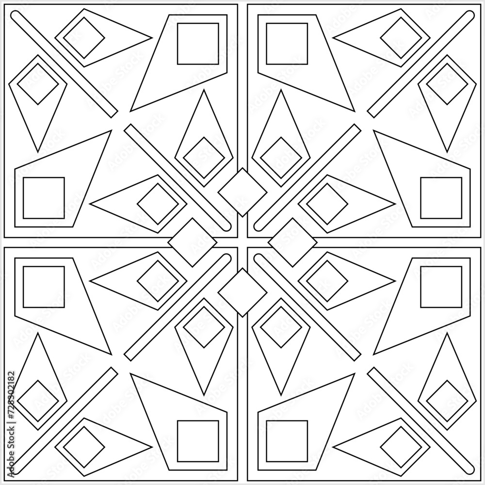 Geometric Coloring Page M_2204047 Geometric Coloring Page M_2204047