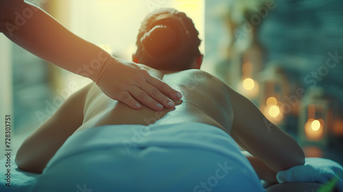woman reiceiving massage at the spa  © sam richter