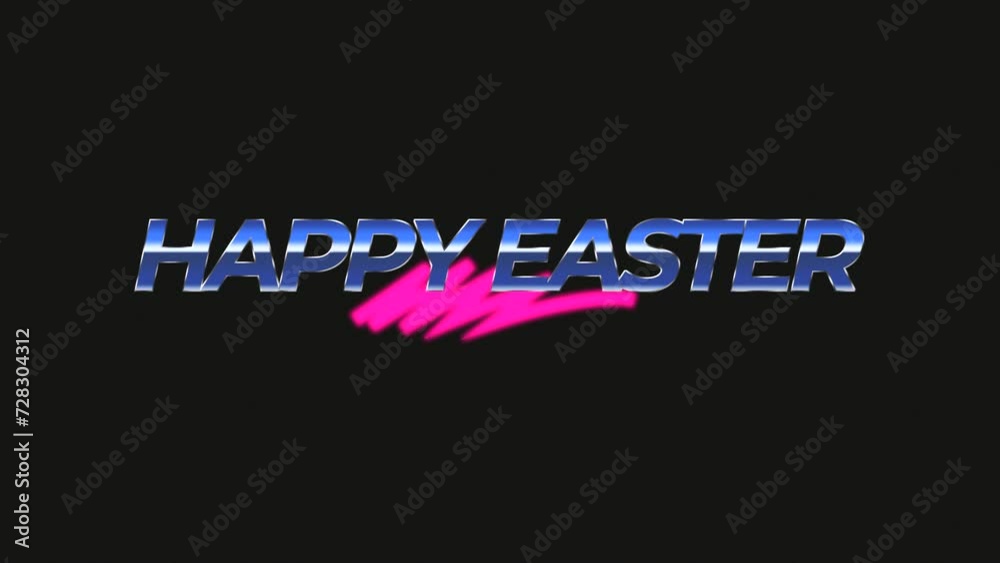 A festive image with Happy Easter written in colorful cursive letters on a black background, giving it a handwritten feel A festive image with Happy Easter written in colorful cursive letters on a black background, giving it a handwritten feel
