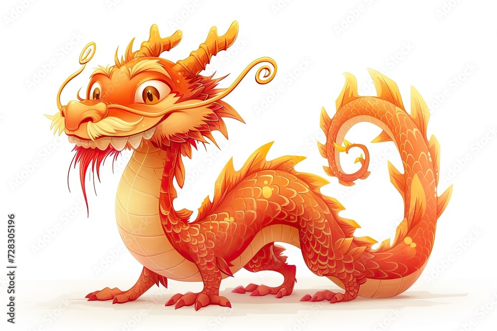 Cartoon image of a Chinese dragon Cartoon image of a Chinese dragon