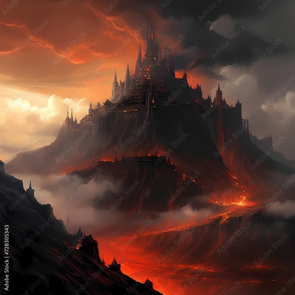 Volcanic Fantasy Castle