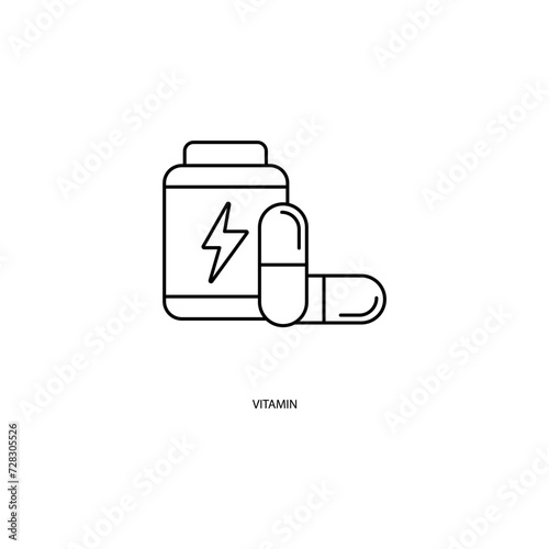 vitamin concept line icon. Simple element illustration. vitamin concept outline symbol design.