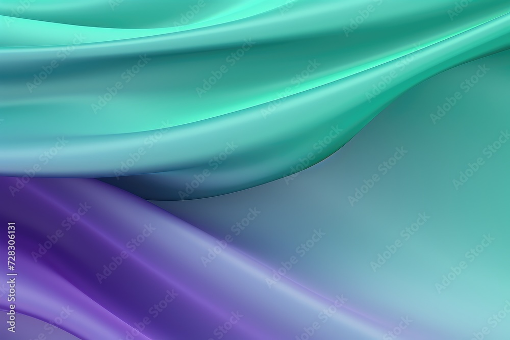 Fototapeta premium Serene Green and Blue Blurred Gradient - Abstract Elegance Generative AI