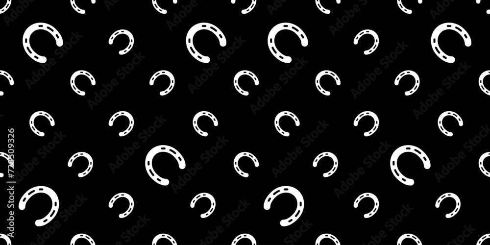 Horse Shoe Icon Seamless Pattern Y_2202001