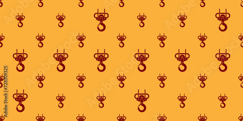 Lifting Hook Icon Seamless Pattern Y_2202001