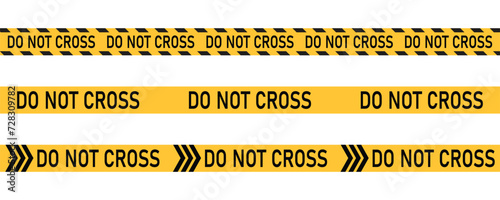 yellow tape with black stripes and text 
