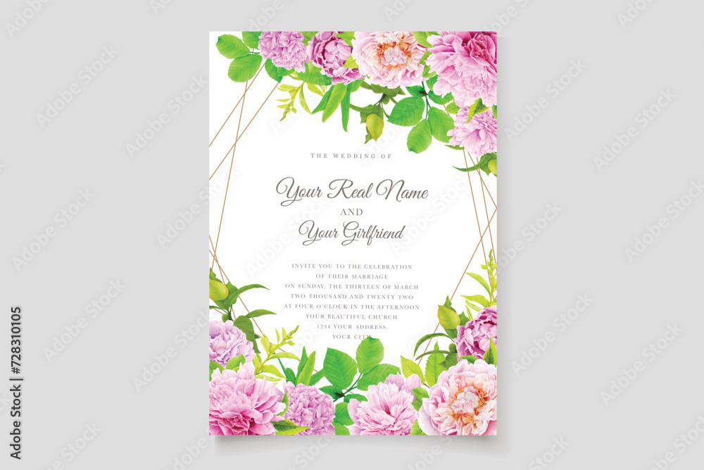 hand drawn peonies background and frame design hand drawn peonies background and frame design