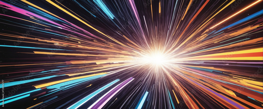 Light speed, explosion. colorful. Light speed, explosion. colorful.