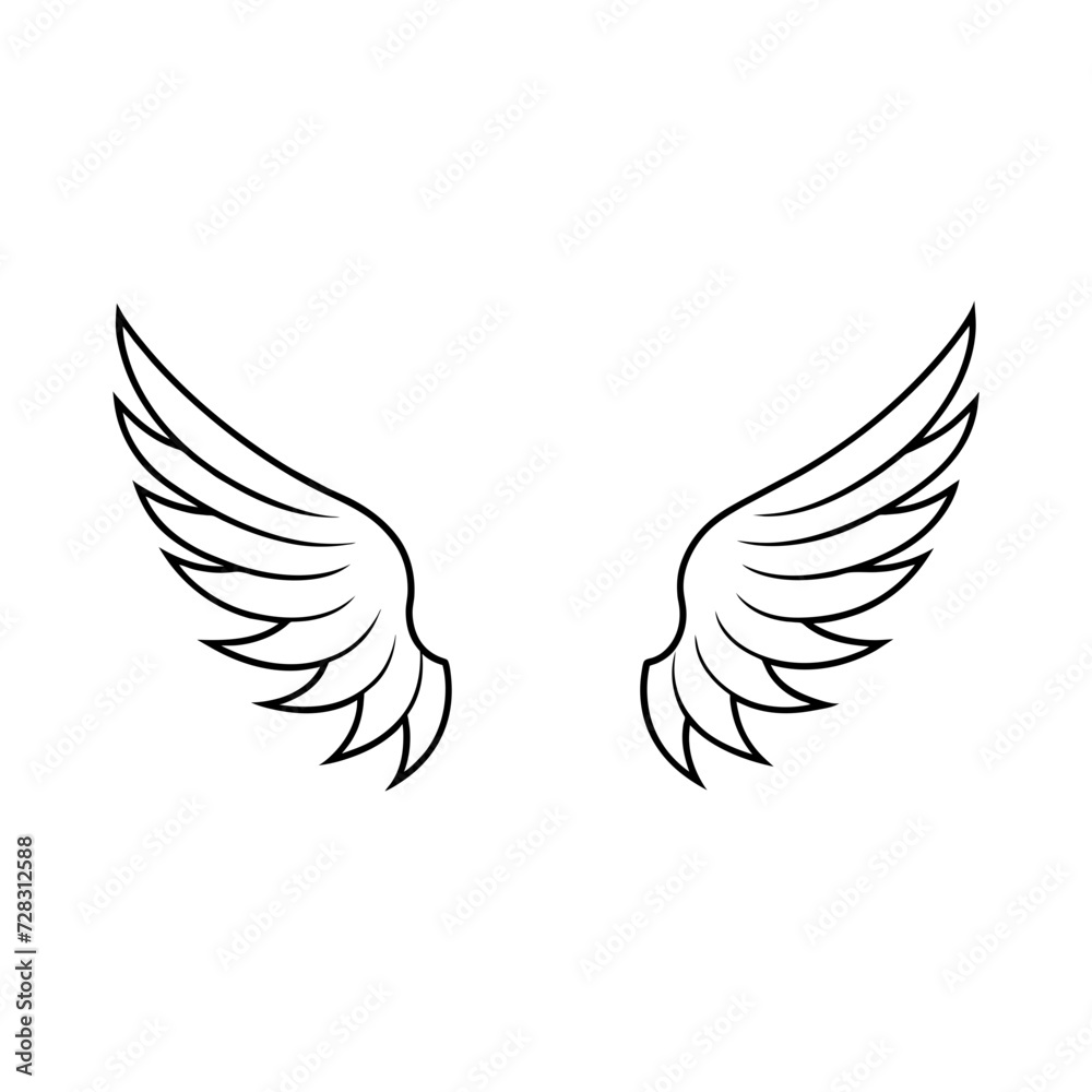 Fototapeta premium eagle wings vector 