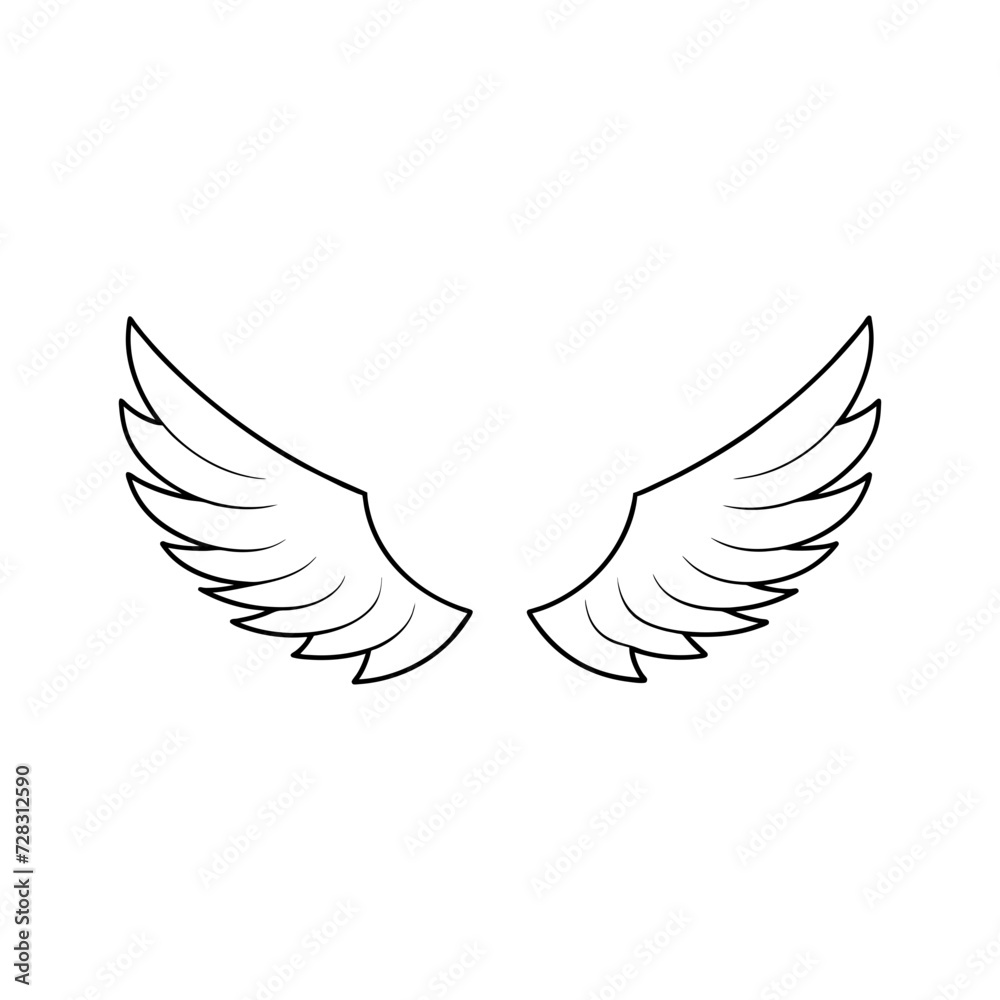 Obraz premium eagle wings vector 