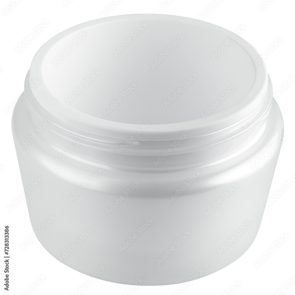 cosmetic Cream jar, isolated on white background, full depth of field