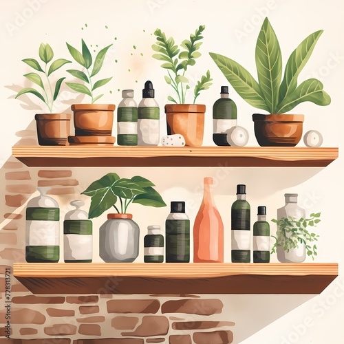 Botanical Themed Shelves