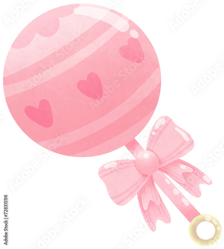 Pink Baby rattle