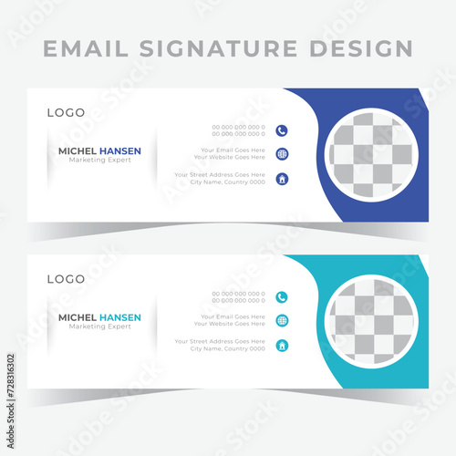 Modern Email signature design , corporate template