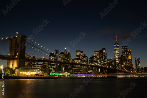 Puente Nueva York de noche