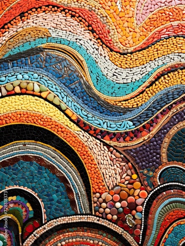Middle Eastern Mosaic Patterns: Inspiring Desert Art Amid Rolling Mosaic Hills