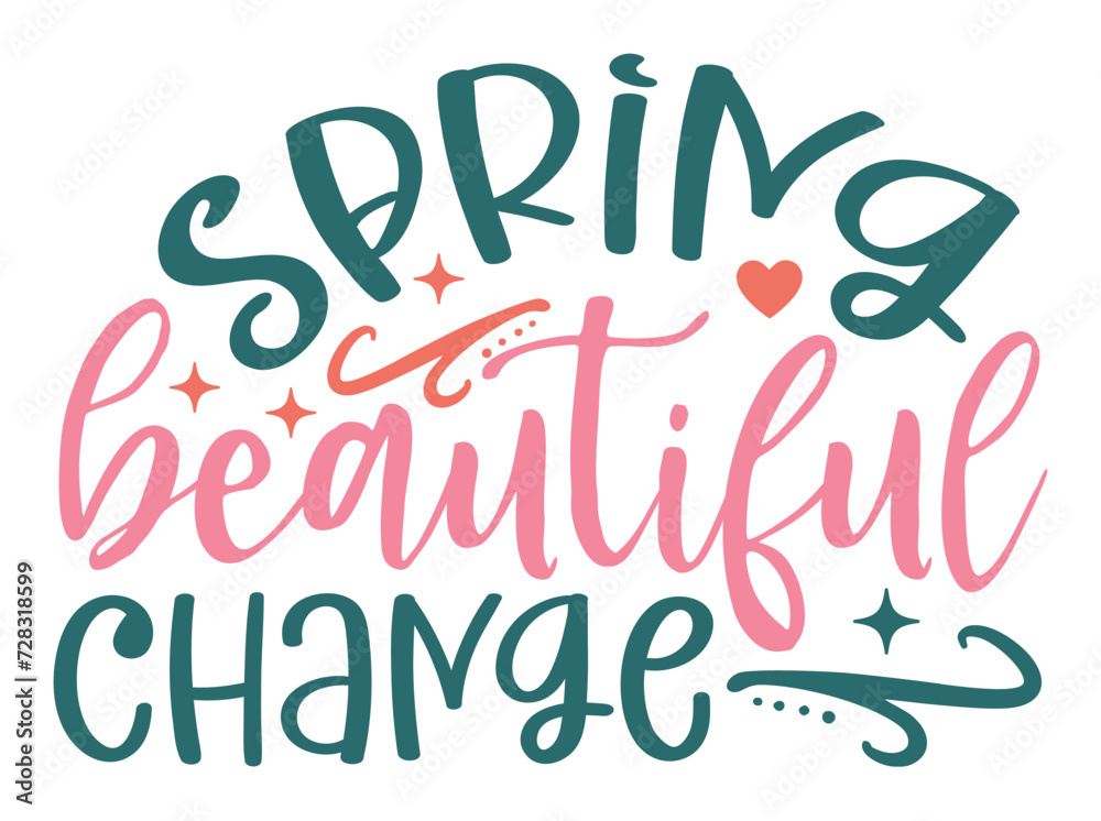 Spring beautiful change Sticker Design Spring beautiful change Sticker Design