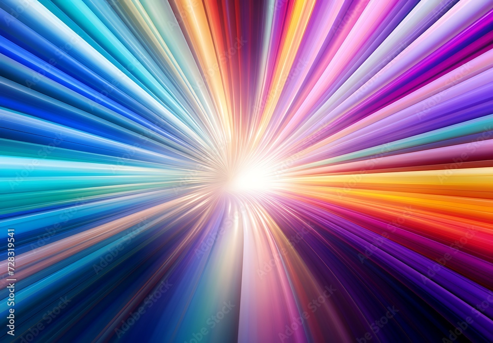 A stunning 3D render of an abstract multicolor spectrum
