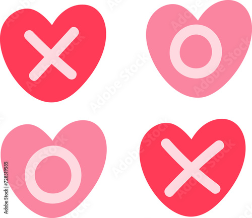 Cute heart element vector 