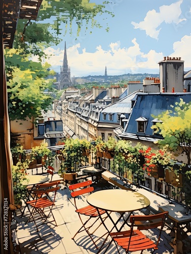 Parisian Rooftop Cafes: Embracing Natural Beauty from the Secluded Heights © Michael