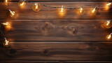 Christmas and New Year wooden background